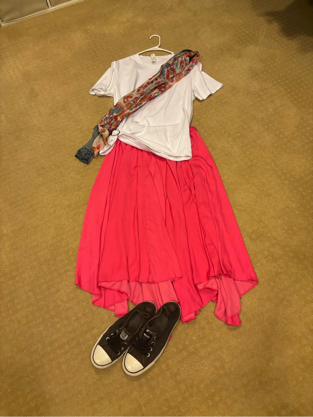 Women’s ‘Anthropology’ Bright Pink Pleated layered -beautiful flowy skirt sz MP